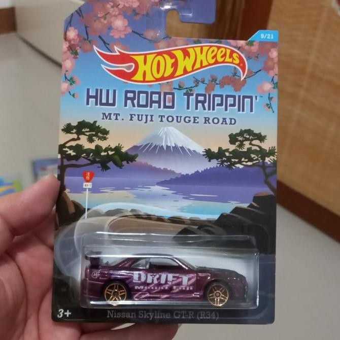 Hotwheels Nissan Skyline GTR R34 Hw Road Trippin Ungu