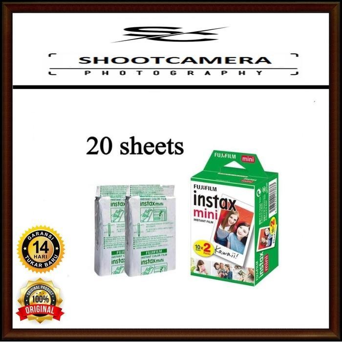 FPS Fujifilm Kertas Instax Mini Polos isi 20 Sheets untuk Kamera Polaroid Fujifilm Instax Mini 7/8/9
