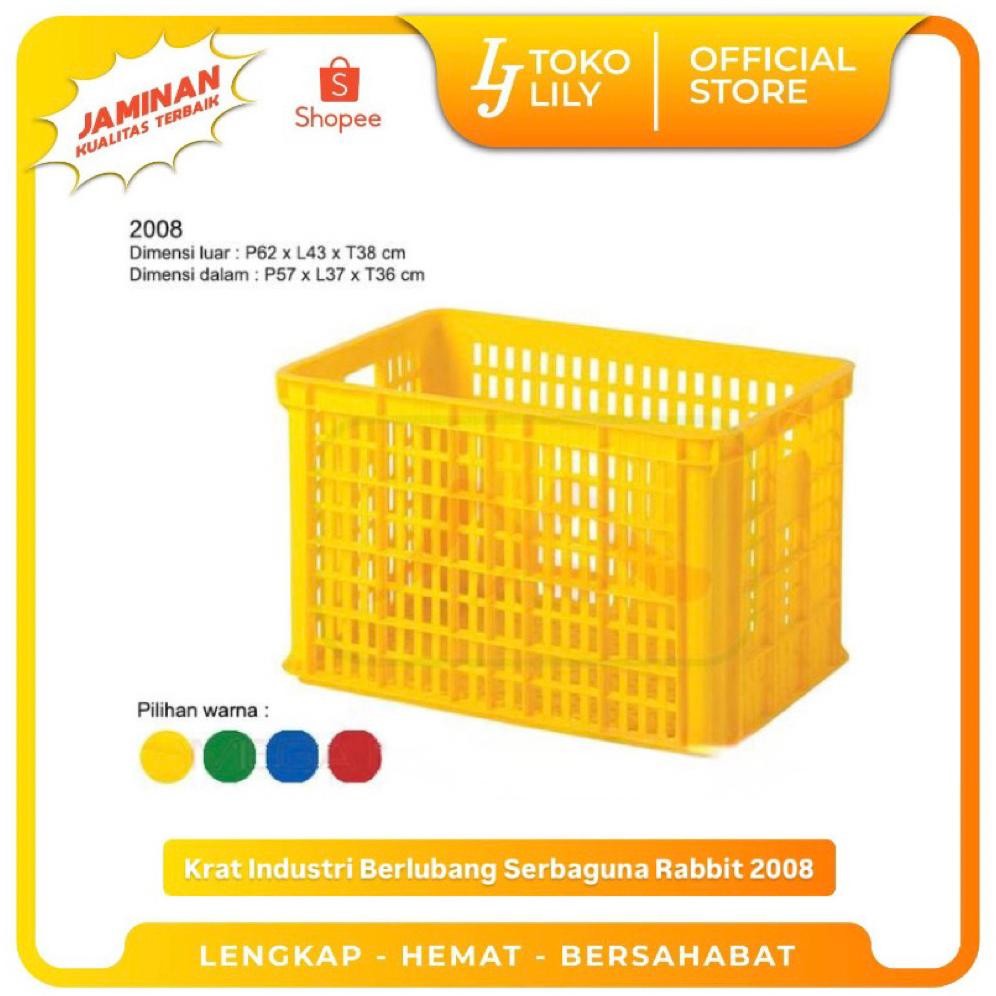 NEW Keranjang Krat Industri Berlubang Serbaguna Rabbit 2008