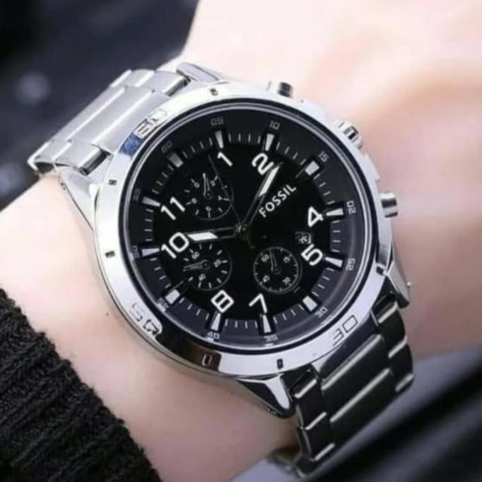 PROMO - JAM TANGAN FOSSIL ORIGINAL ANTI AIR TGGL RANTAI STAINLEES STEEL