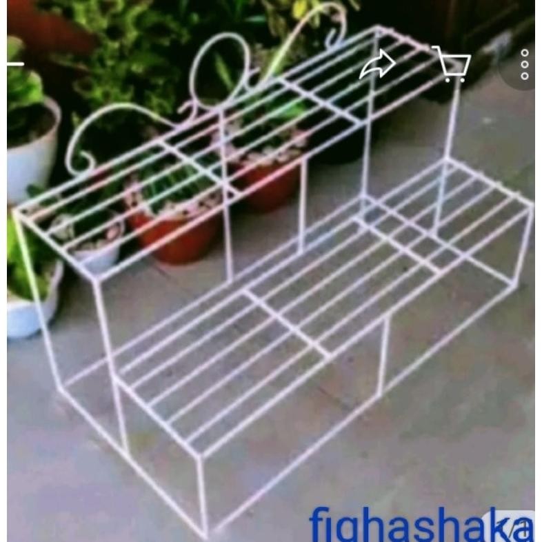PANJANG 80 dan 1 meter LEBAR 30/RAK BUNGA BESI/RAK SEPATU 2 SUSUN/STANDING POT BESI