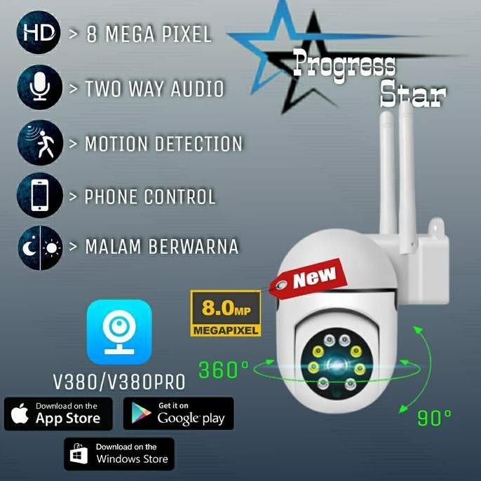 BEBAS ONGKIR - TERBARU IP CAM CCTV OUTDOOR SPEED DOME V380 360 DERAJAT PTZ WIRELESS