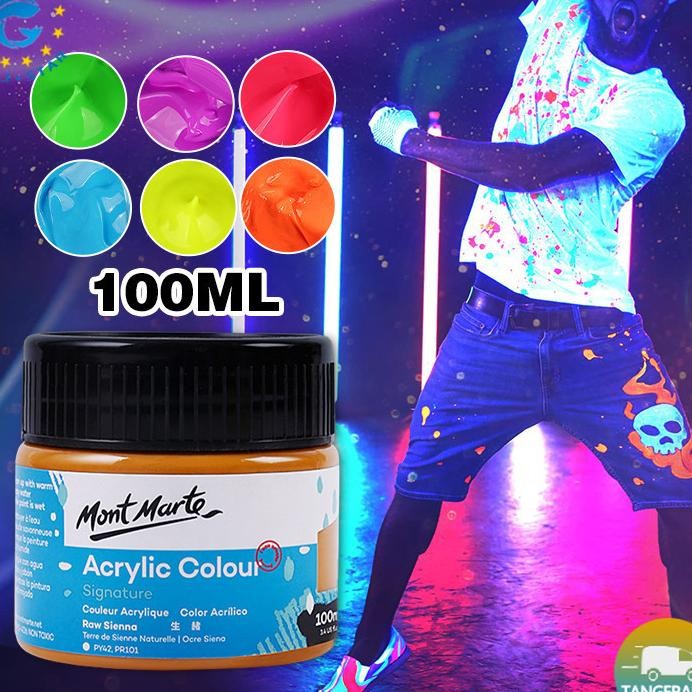 Cat Glow In The Dark Cat Sepatu Akrilik 100Ml Menyala Untuk Kain Canvas Kulit