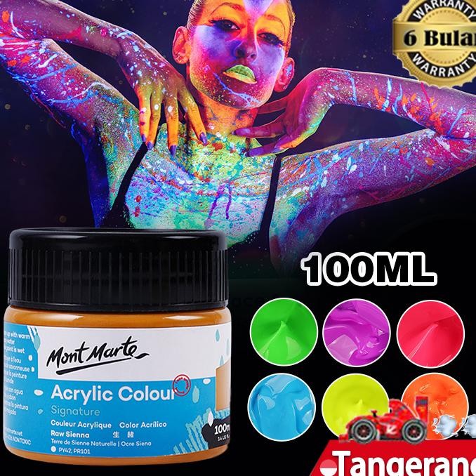 Cat Akrilik Cat Glow In The Dark 100Ml Cat Lukis Custom Painting Sepatu Jaket Tasi Boneka Plester