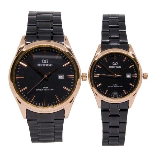 TERMURAH - JAM TANGAN COUPLE MIRAGE 8708 ORIGINAL GARANSI RESMI ANTI AIR WATER RESISTANT RESIST AKSE