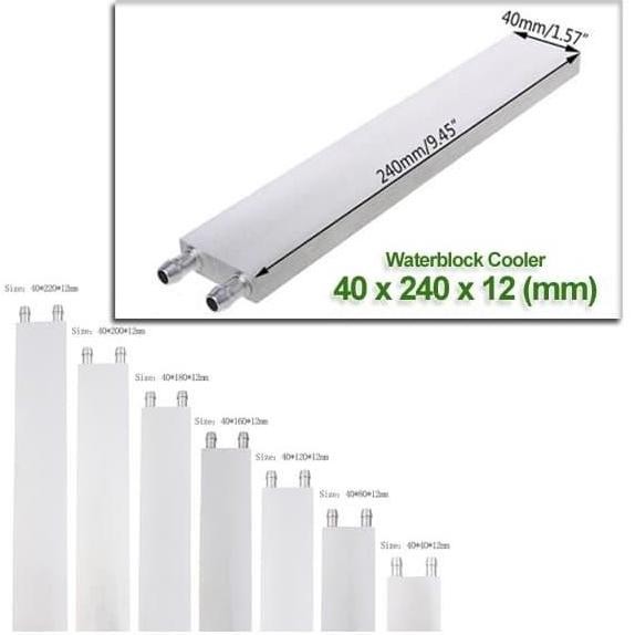 best seller] Waterblock Cooler 40x240x12 mm, Water Cooling Block, Peltier Cooler
