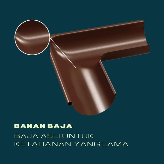 Talang Sudut Luar Talang Air Metal Baja Anti Karat Setengah Lingkaran IRF