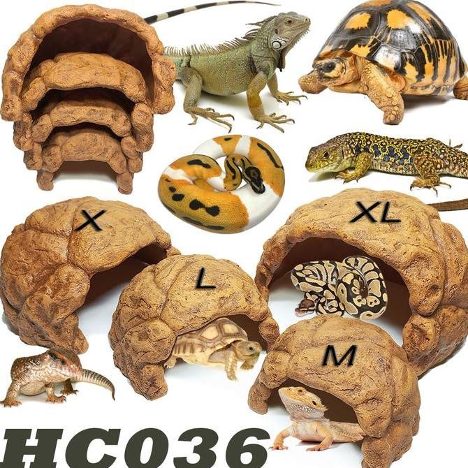 HC036 HIDING CAVE PLACES TEMPAT SEMBUNYI REPTILE KURA-KURA DARAT TORTOISE PARDALIS SULCATA GOA PERSE