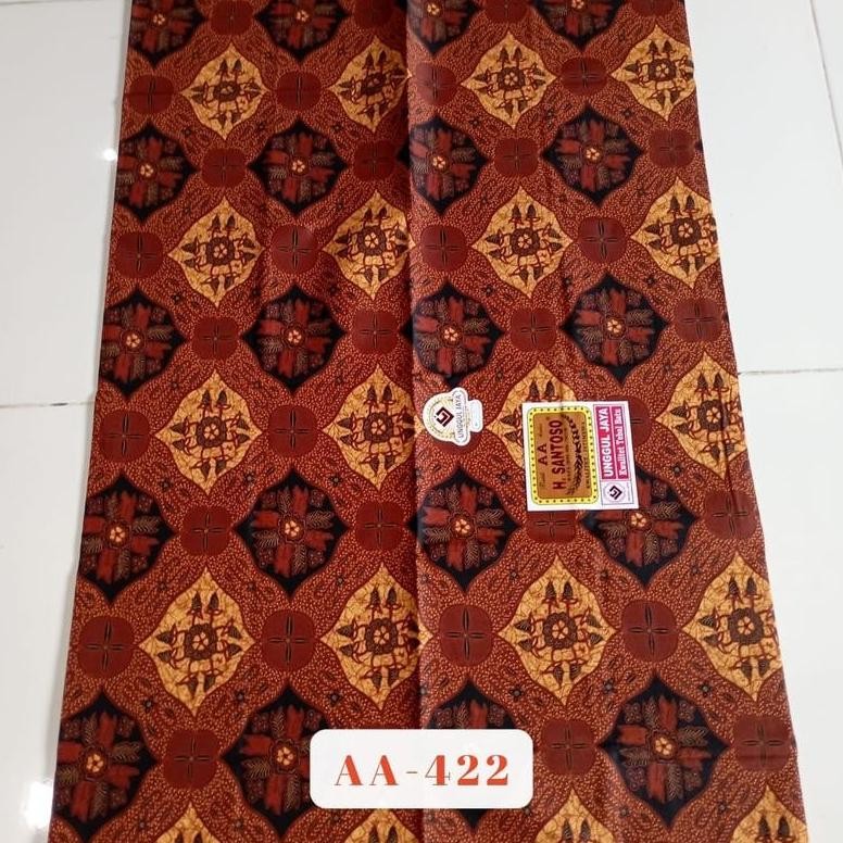 Kain Batik H Santoso Aa Unggul Jaya | Batik Sogan Motif Sidomulyo Parang Kusumo Mukti Stock