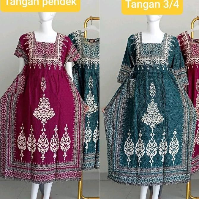 Daster  Longdress Batik Kartika Tangan 3/4 Dan Tangan Pendek#Cantik#Elegant