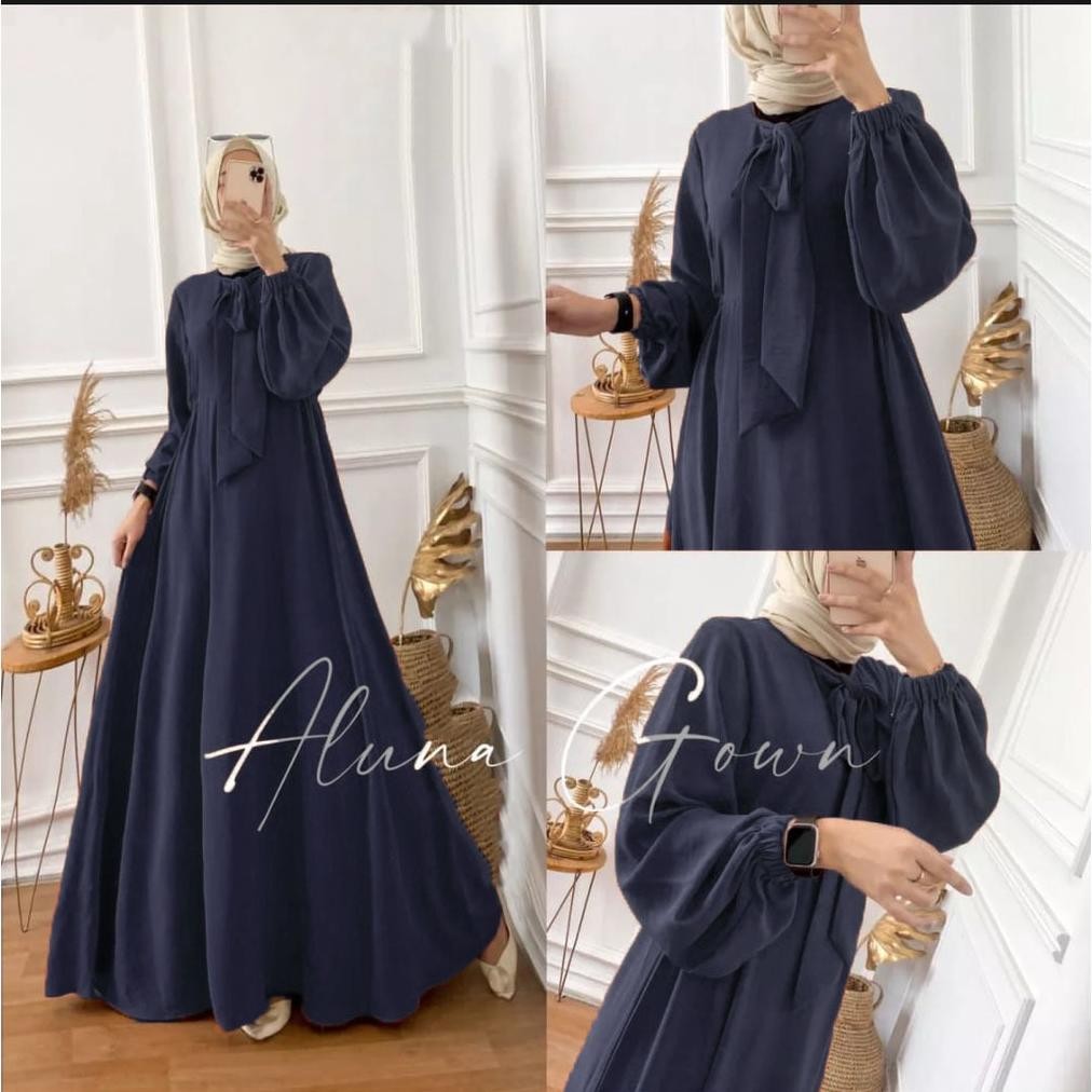 Hugogrosir - Gamis Aluna Gown Dress Wanita Ready