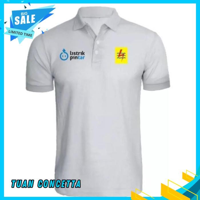 KAOS POLO TSHIRT BAJU KERAH DISTRO LISTRIK PINTAR PLN BUMN POLOS CUSTOM INDONESIA PRIA WANITA UNISEX