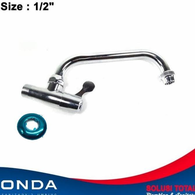 Kran Air V 636 T Onda Keran Angsa Wastafel Bak Cuci Piring 1/2" Original