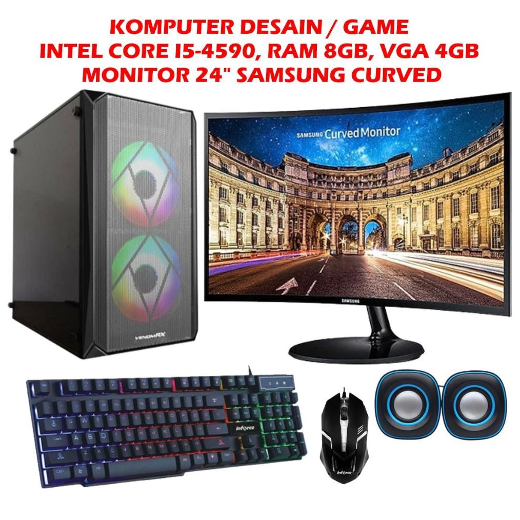 NEW PAKET KOMPUTER GAMING INTEL CORE I5-4590 GEN 4 HASWELL KOMPUTER DESAIN INTEL CORE I5-4590 RAM 8G
