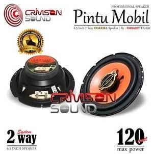 TERMURAH - Speaker Coaxial 6,5 Inch Pintu Mobil EMBASSY EX-650 Bass