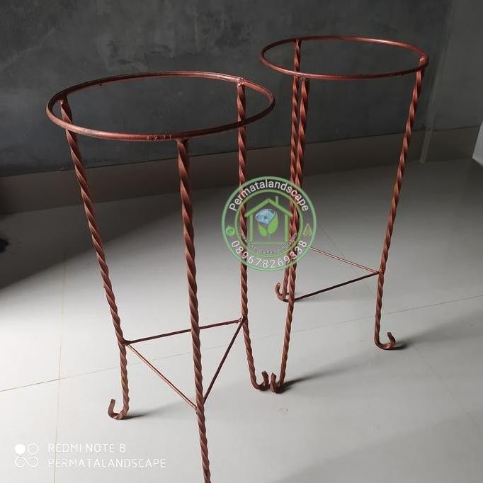 Standing flower tinggi 60 cm | Rak pot besi | Rak tanaman hias