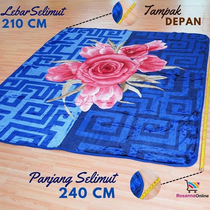 Rosanna - Selimut Tebal Bulu Halus Jumbo Super Soft 200X240 Motif