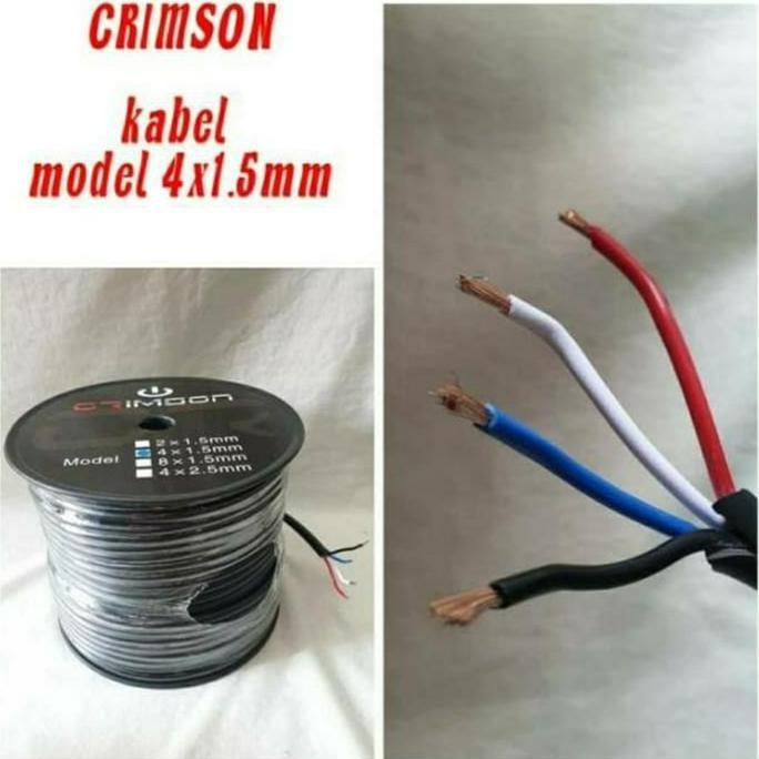 Kabel Speaker Crimson 4X1.5 Isi 4 Lentur Berkualitas