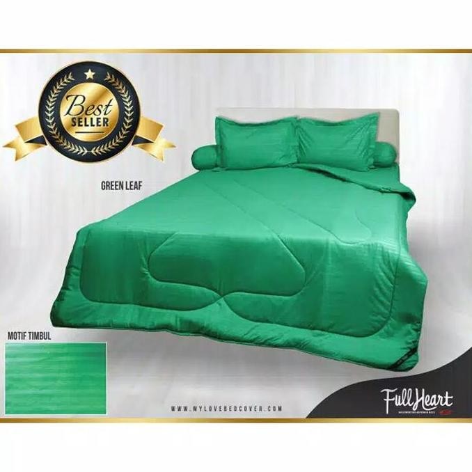 Sprei T30 Polos Emboss Fullheart MyLove Green Leaf 180x200 cm