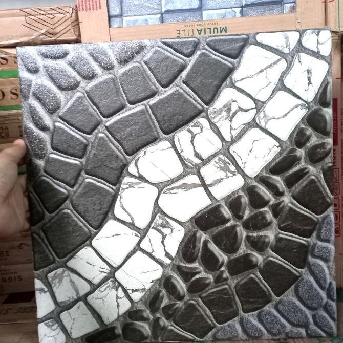 Terbaik Keramik Kasar 40X40 Batu Alam - Keramik Teras Carport Garasi - Kobin 100% Ori