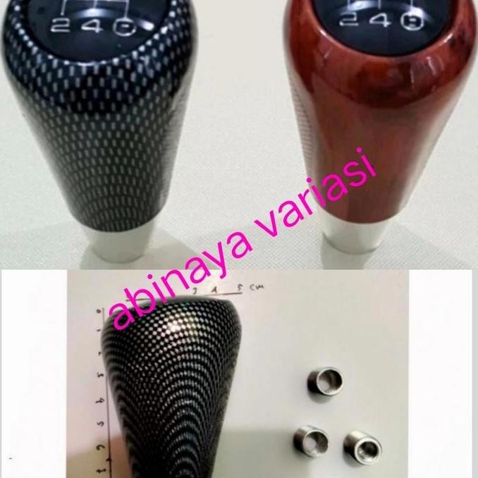 Gear Knob Manual Mobil TERRANO NISSAN Handle Persneling Carbon Wood