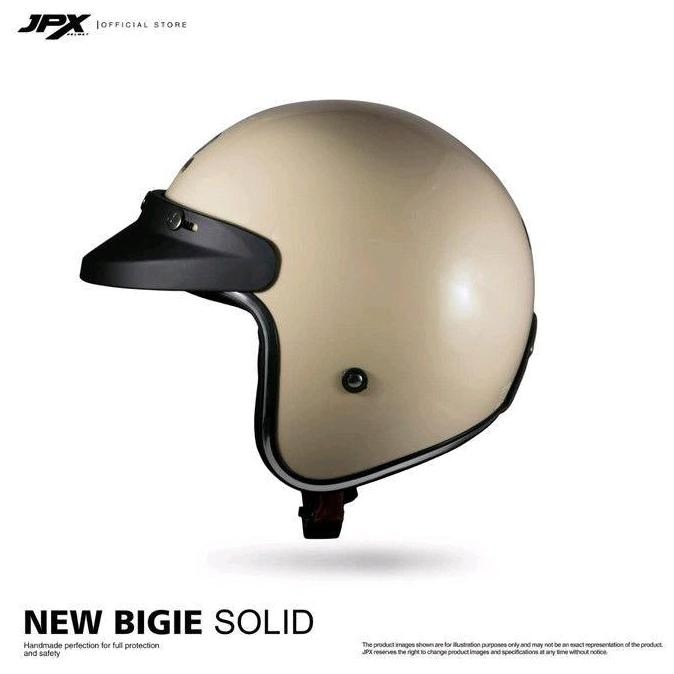 TERMURAH - Helm JPX Classic - New Bigie Solid - Cream Scoopy