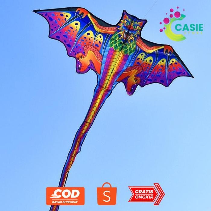 gd-90 260cm Layang Layang Naga Besar 3D Layang-Layang Naga Jumbo Kartun Untuk Olahraga Anak Dan Dewa