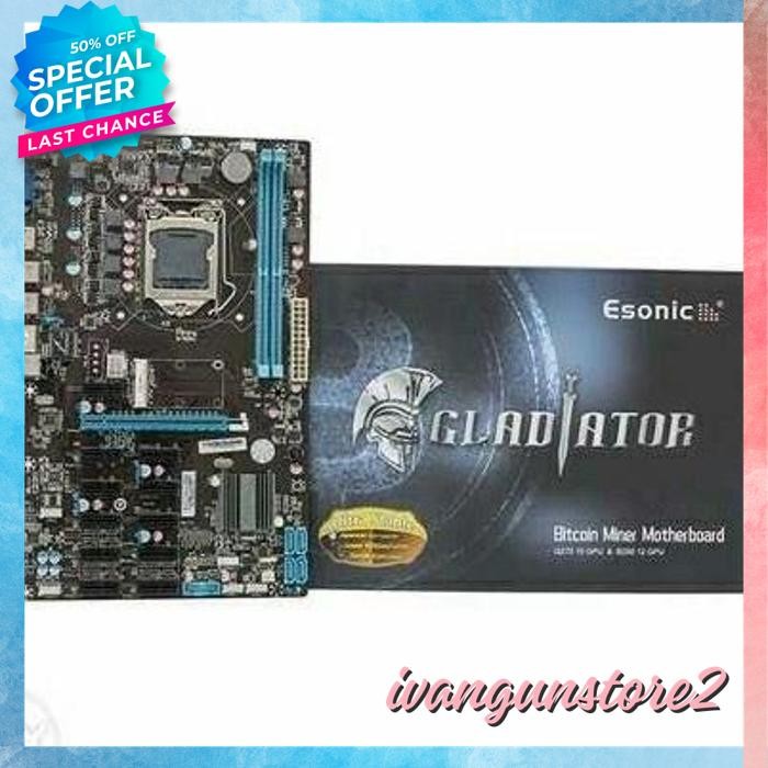 HIGHT CLASS ESONIC B250 BTC GLADIATOR INTEL SOCKET 1151 12 SLOT PCI-E GPU KOMPUTER