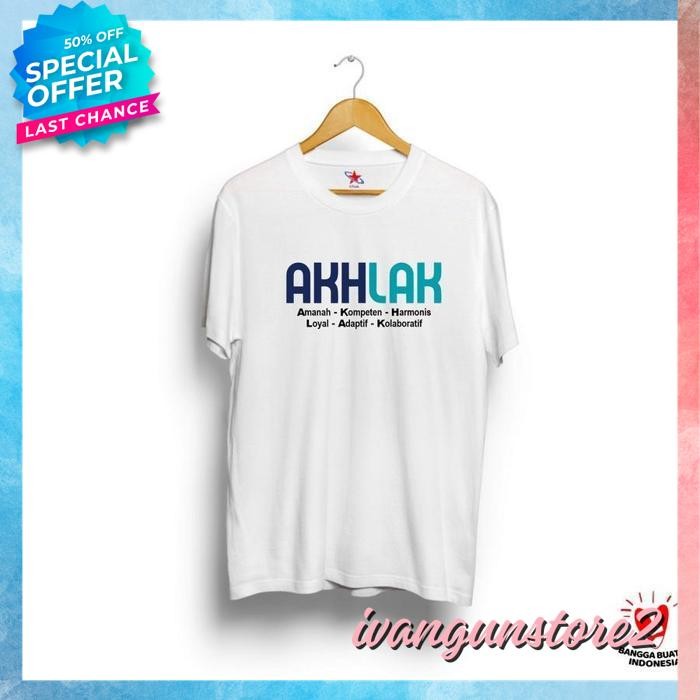 BEST SELLER KAOS TSHIRT BAJU OBRAL MURAH DISTRO AKHLAK AMANAH KOMPETEN HARMONIS LOYAL ADAPTIF KOLABO