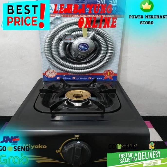 MIYAKO KG-11C Kompor Gas 1 Tungku + (Regulator & Selang Caisar)