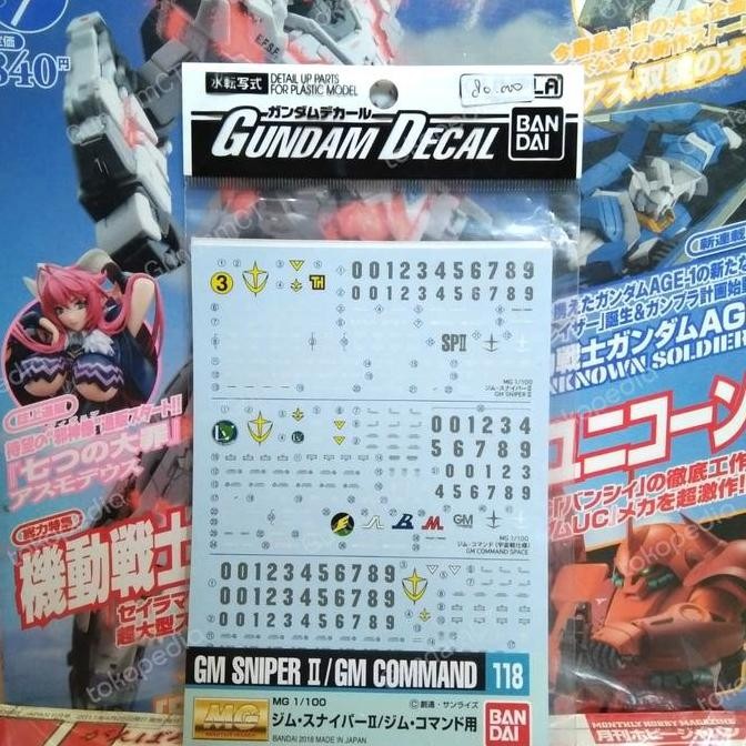 hanya disini] Gundam Decal MG 1/100 GM SNIPER II / GM COMMAND