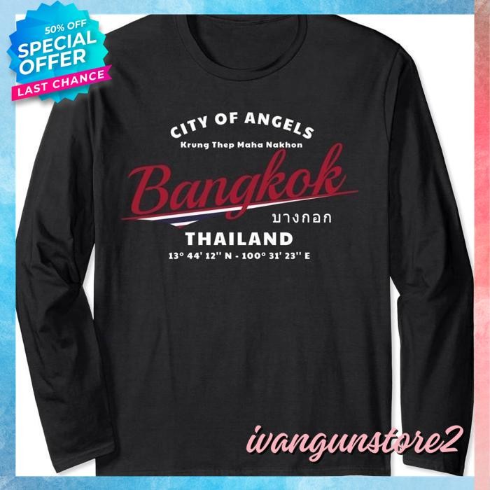 BAHAN BERKUALITAS KAOS TSHIRT BAJU MURAH COMBED 30S DISTRO THAILAND BANGKOK LENGAN PANJANG SOUVENIR 