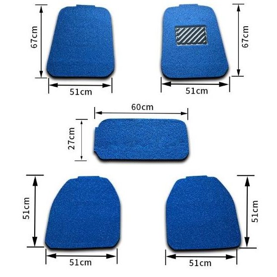 TERBARU - Karpet Mie Lantai Mobil 5 Pcs 2 Baris Warna Hitam Merah Abu Coklat Biru Hijau Universal Te