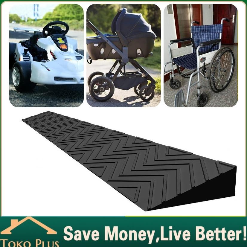 Papan Tanjakan Karet Sepeda Motor / Pijakan Motor Wheelchair Rubber Ramp Ramp Dari Curb Ramp / Tanja