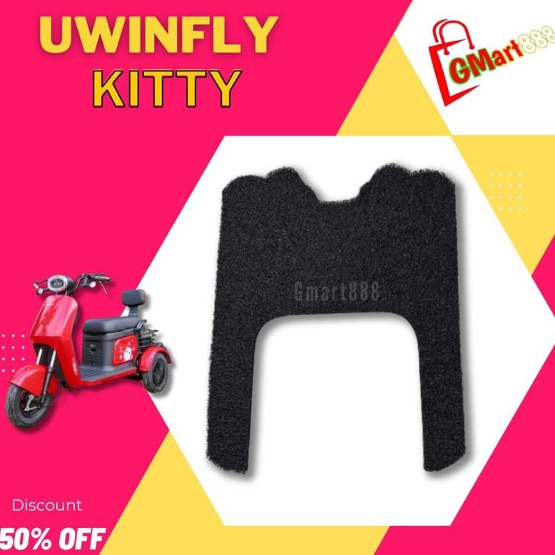 Karpet sepeda motor listrik roda tiga Uwinfly Kitty roda 3 Serabut Mie Bihun
