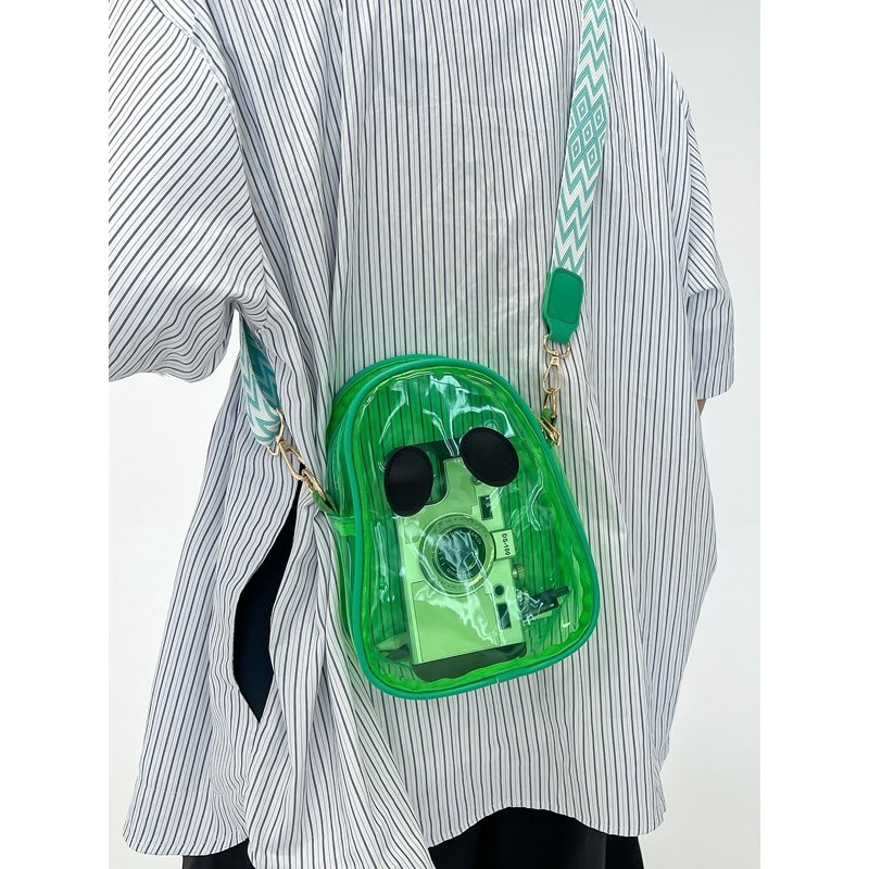 Tas Kecil Unik untuk Wanita, Tas Jelly Crossbody, Bahu Tunggal Unik c Tas Persegi Kecil