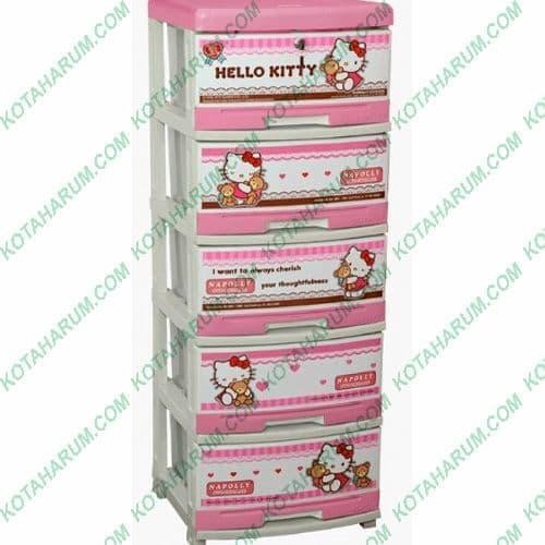 Lemari Plastik Napoly Napolly Hello Helo Kity Kitty Pink Bandung 2 New Best Quality 100% Original