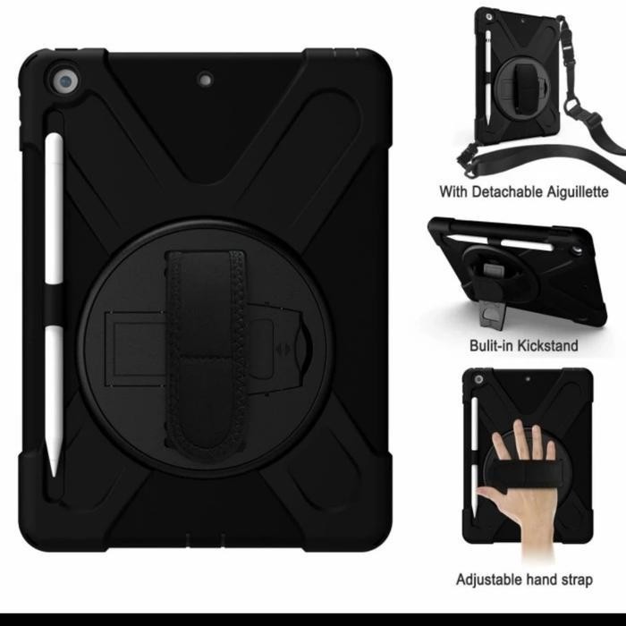 Case armor strap free tali selempang plus Pen Stylus Ipad 7/8/9 10.2in