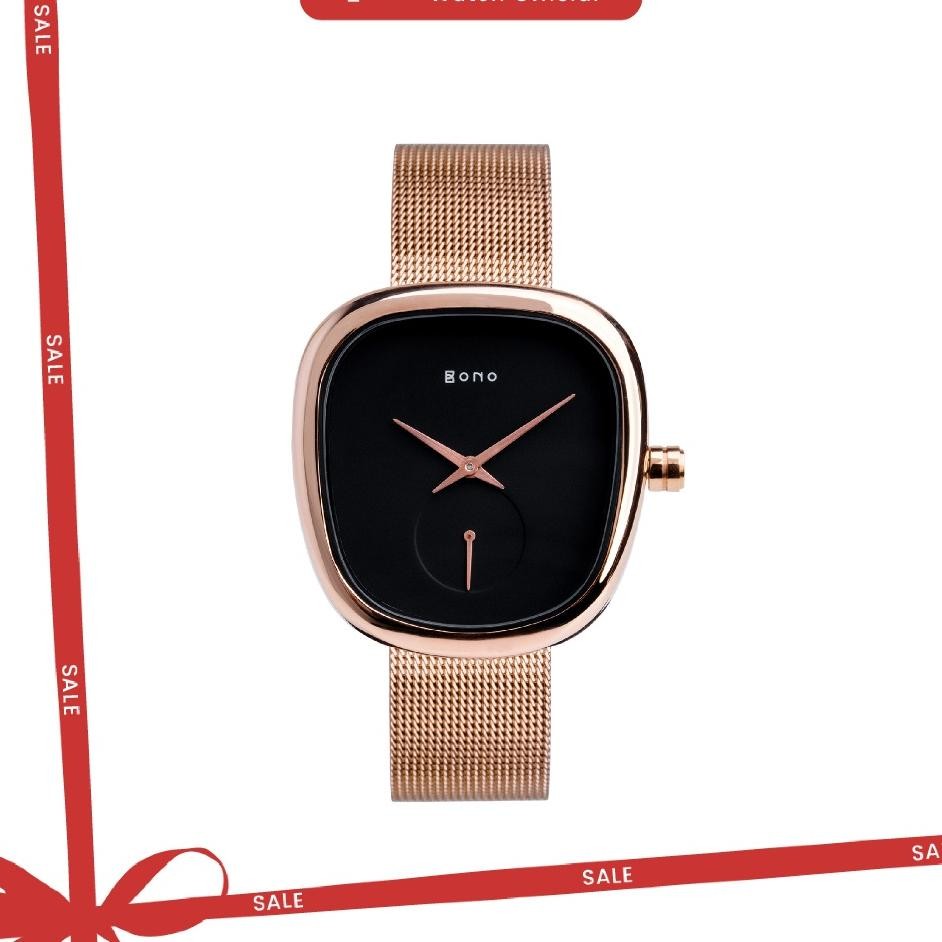 Jam Tangan Wanita Bono Watch Siena Milanese Dark Rose Gold