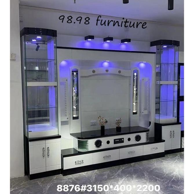 Lemari Tv Import 8876 - Buffet Tv- Uk. 3150x400x 2200CM - Medan GAN