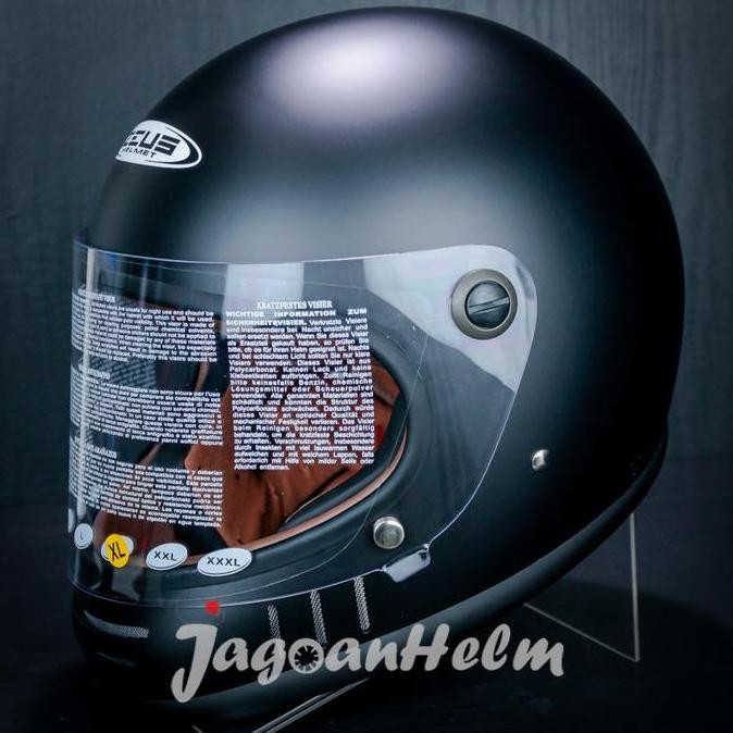 Zeus Helm Zs816E Vintage| Black Doff | Retro Zs 816E Classic Zs-816E