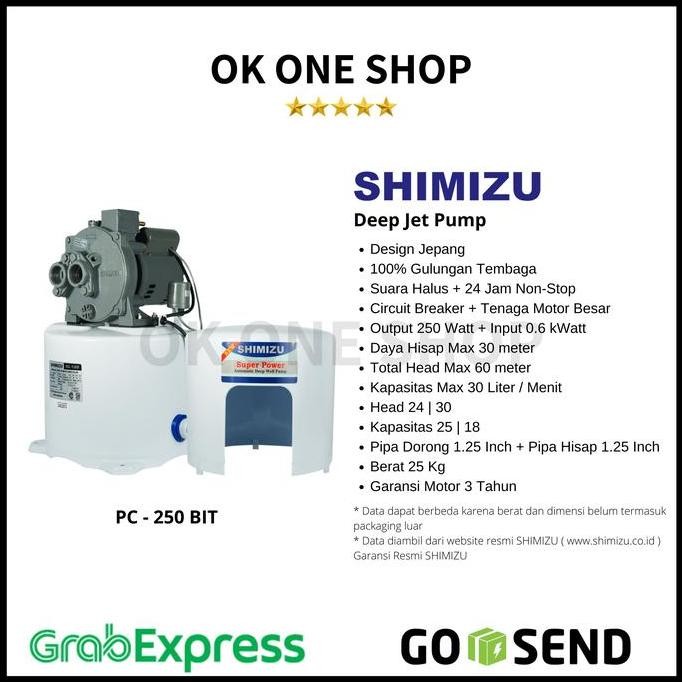 Shimizu Jet Pump Pc-250 | Pc 250 | Pc250 Murah Berkualitas