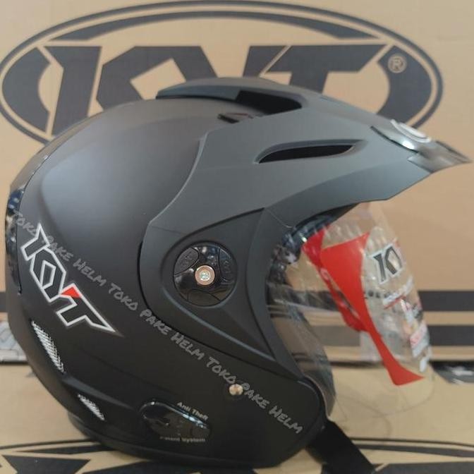 Helm Kyt Venom Rr Hitam Doff Half Face Original 100%