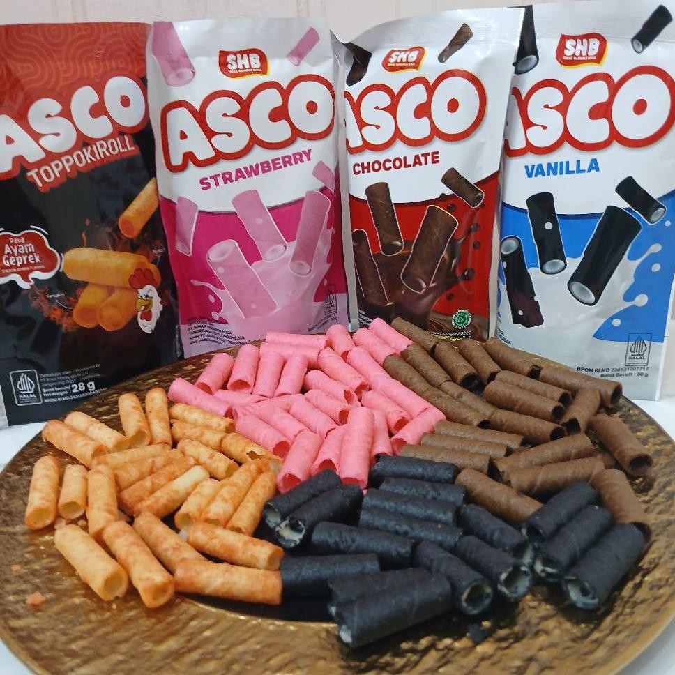 Paket Asco Wafer Roll 1Dus 30 Pcs 30Gr
