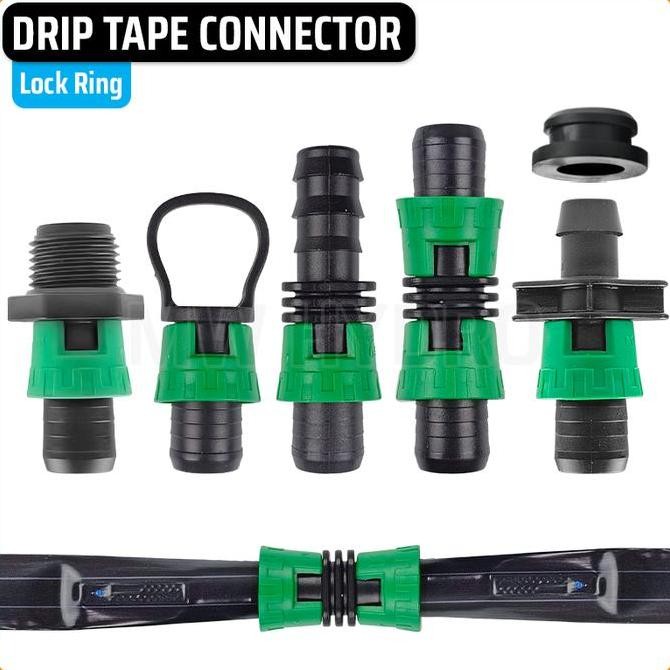 ,,,,,,,] Drip Tape Lock Ring Connector | Konektor Selang Driptape Irigasi