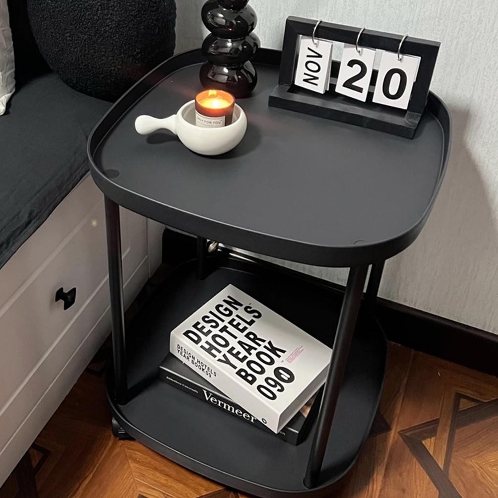 Meja Penyimpanan Estetik Kamar Tidur, Meja Malam Bergerak, Meja Kopi Teras Gaya Ins, Rumah Kecil Kel