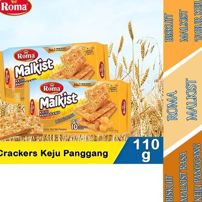 New Biskuit Tabur Keju Panggang - Biscuit Roma Malkist - Biskuit Malkist - 110gr