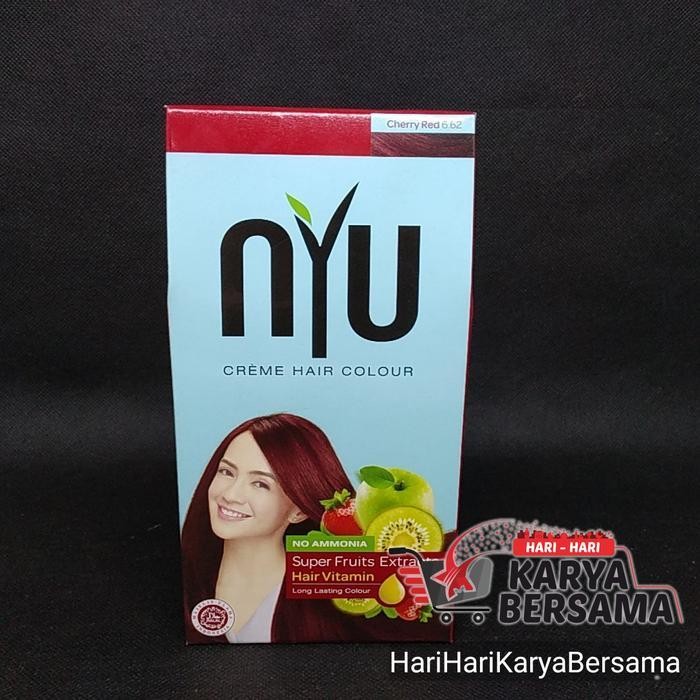 NYU CREME HAIR COLOR CHERRY RED 6.62 PEWARNA RAMBUT 30ML
