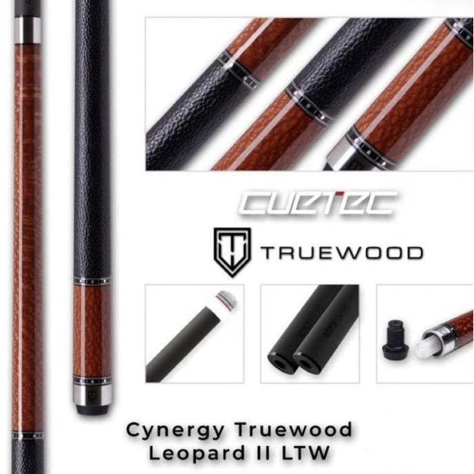Terbaik | Stick Billiard Cuetec Cynergy Truewood Leopard Leather Wrap - New | 100% Ori