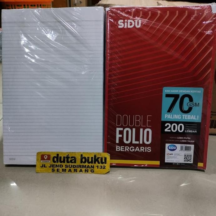 Terbaik Kertas Double Folio Bergaris / Folio Bergaris Sidu 1 Pack 200 Lembar 100% Ori